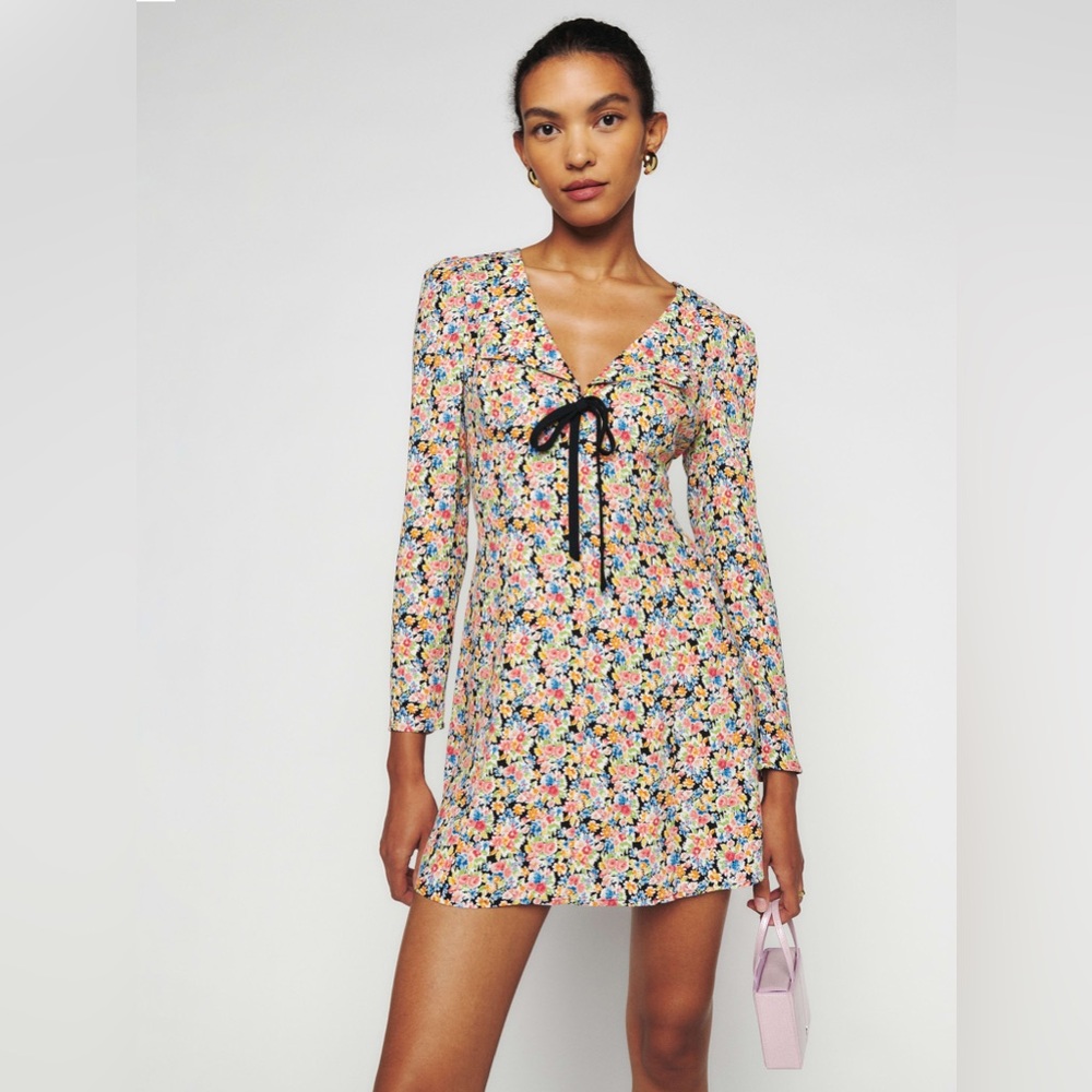 Reformation Mavis Flora-print minidress